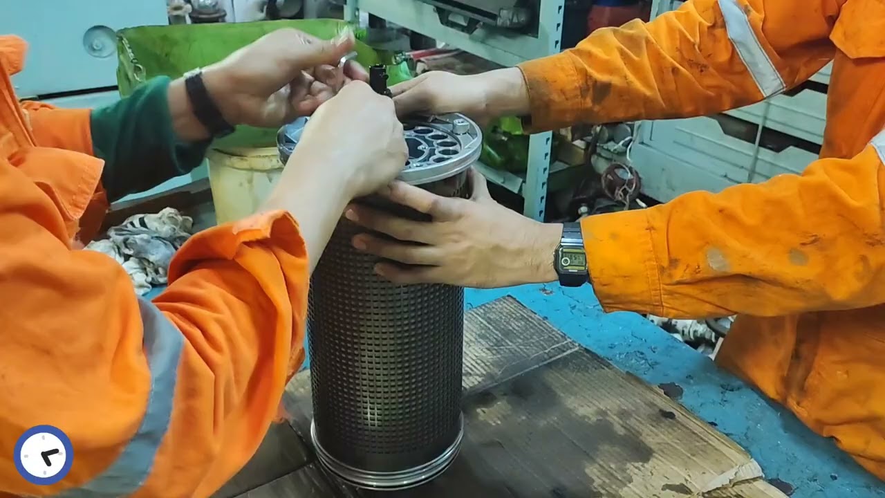 Overhauling and Cleaning D/G LO Auto Backwash Filter, Daihatsu