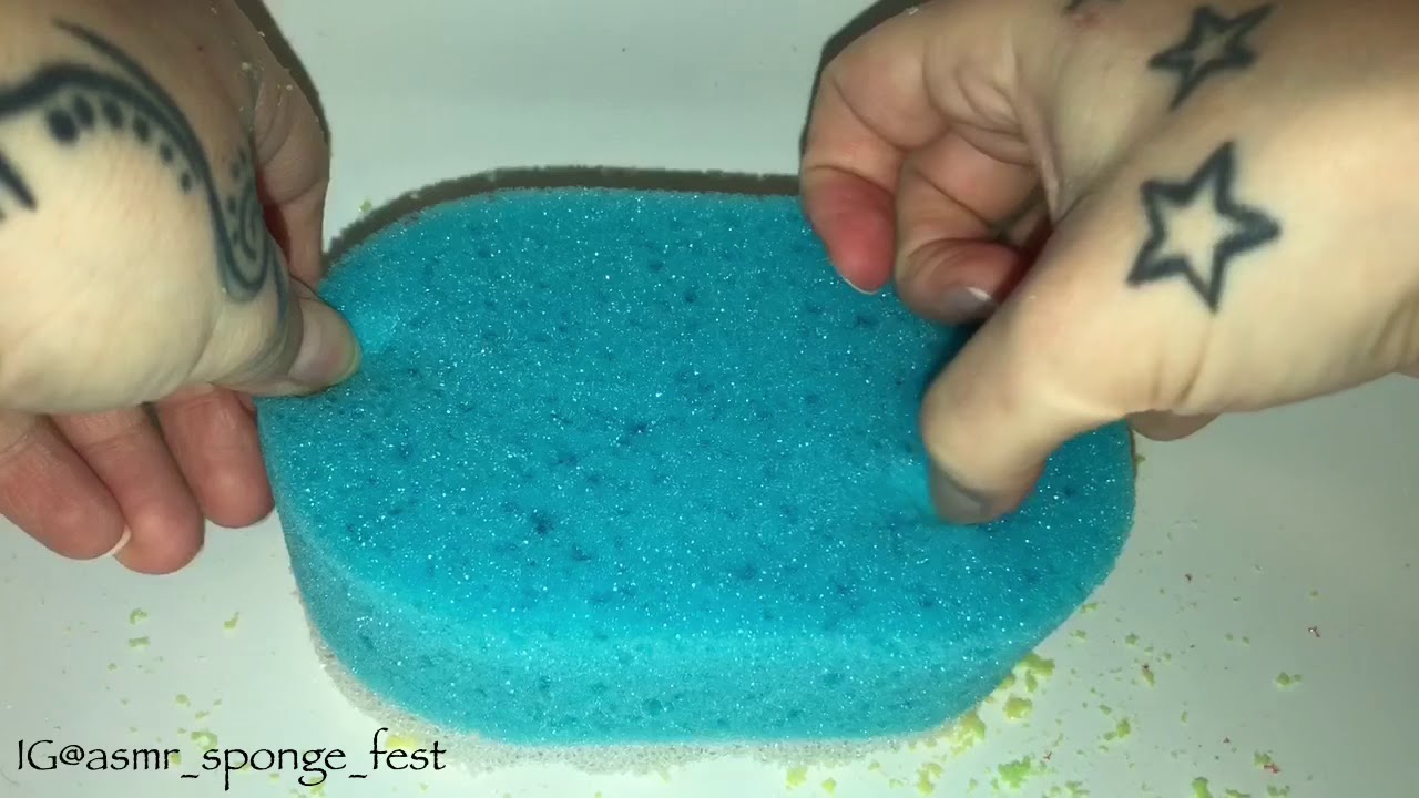 ASMR Fast Soft side Dry sponge scratching (No talking)