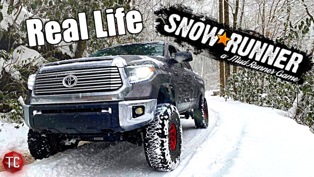 REAL LIFE SNOWRUNNER! My LIFTED TUNDRA on 37s takes on MOUNTAIN SNOW STORM!