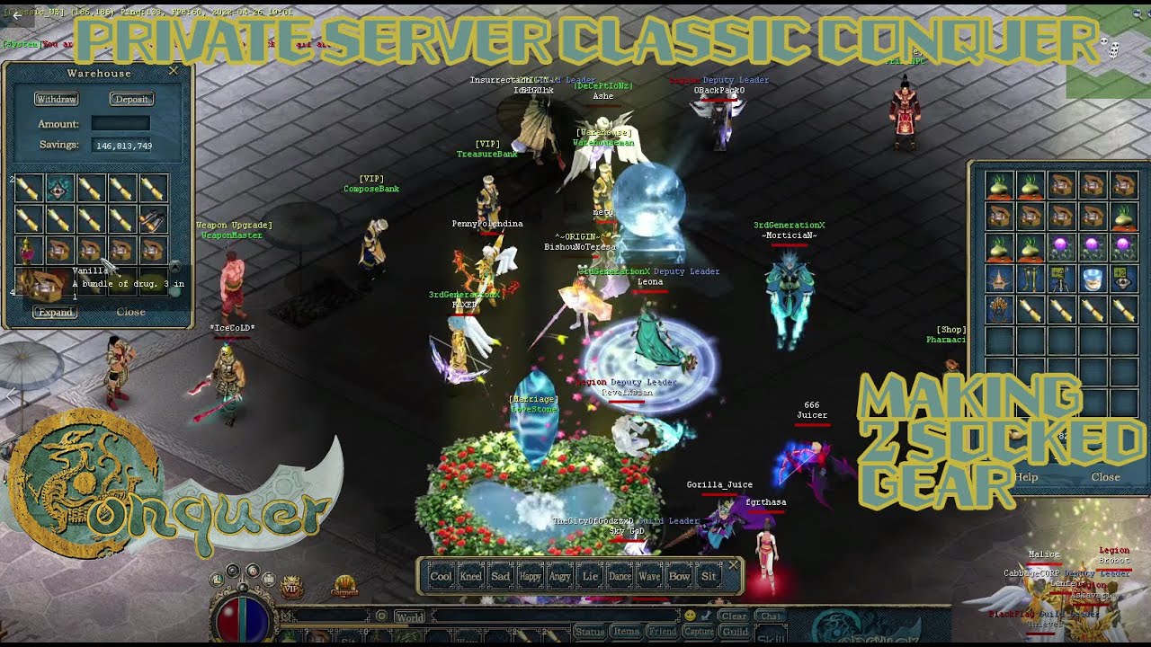 The Art of Making 2 Socked Gear- Conquer Online - Nostalgic MMORPG -Tutorial How to make 2 sock Gear