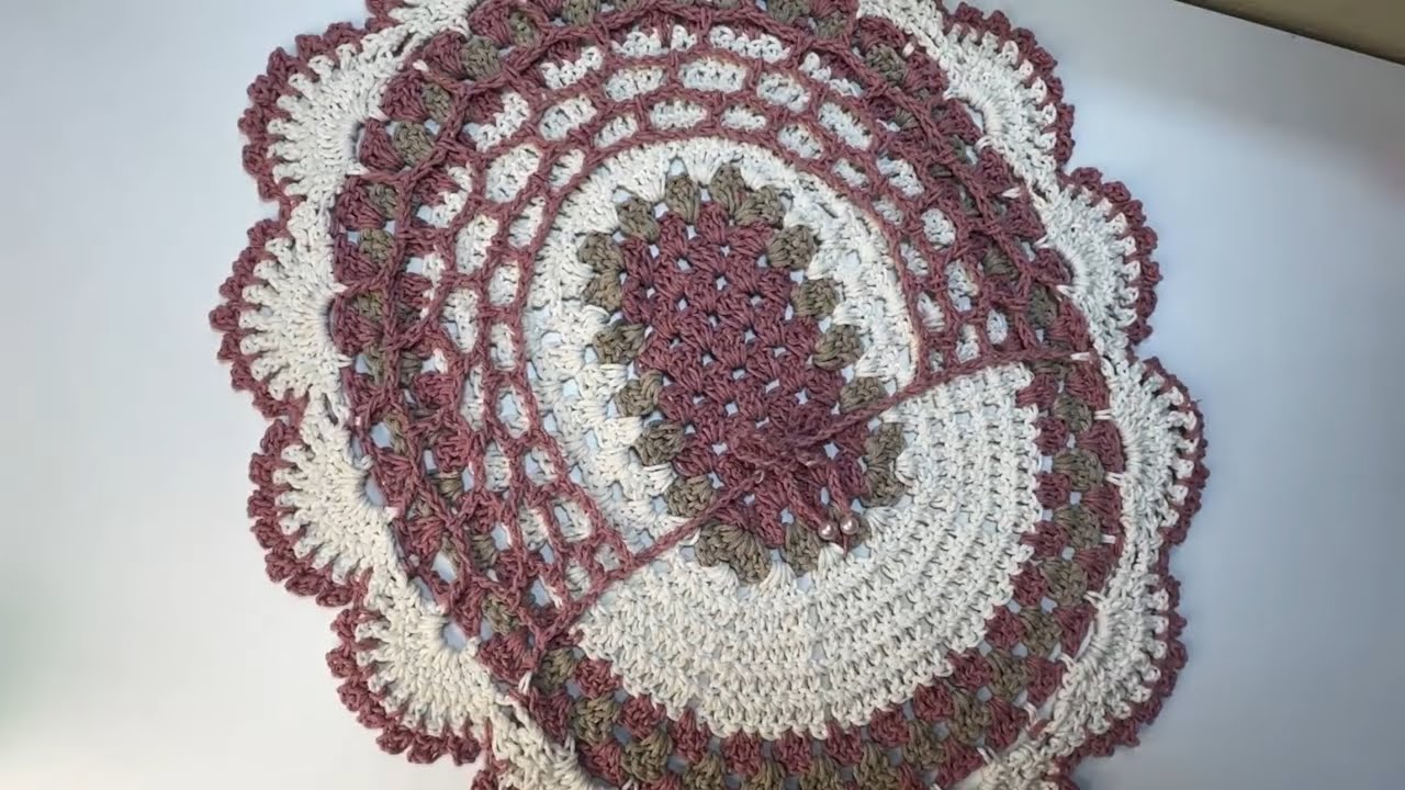 Tampa do vaso oval facil- Aninha crochê redex