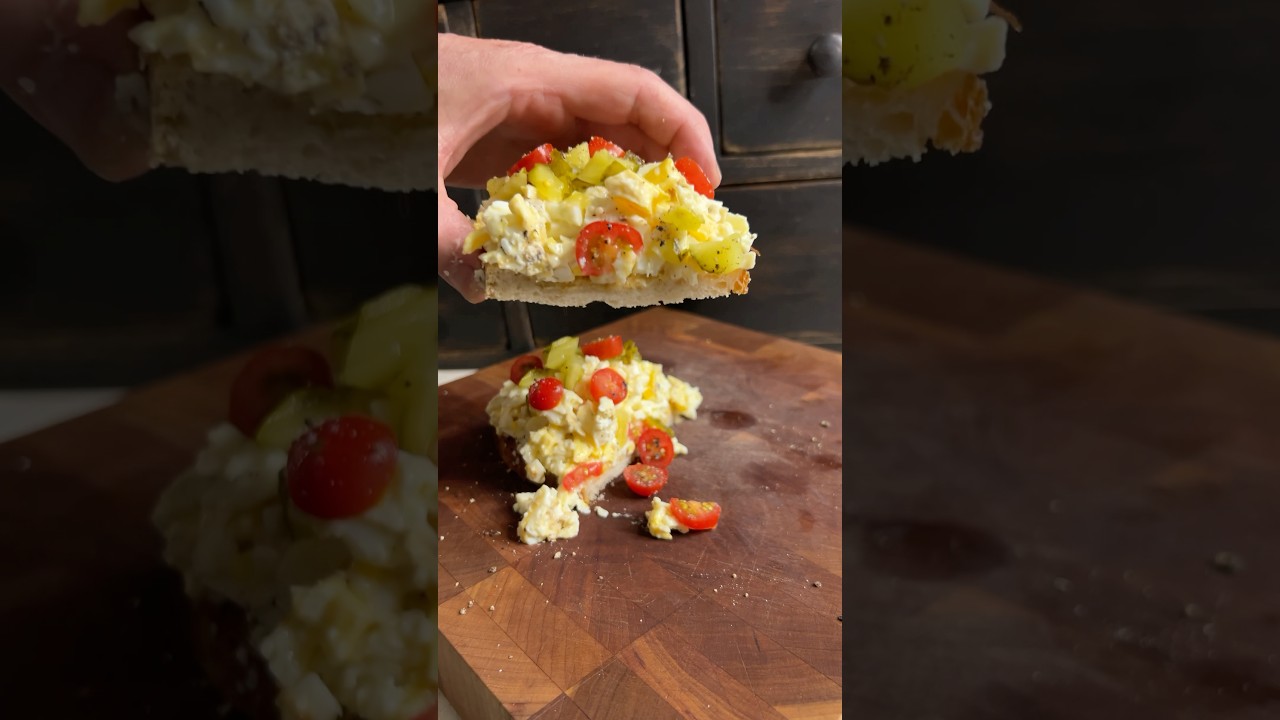 Fried Egg Salad Sandwich 🥪