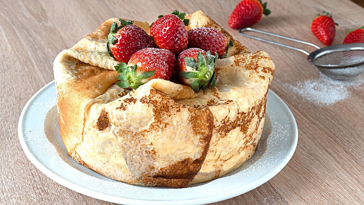 CREMOSA Y JUGOSA! Tarta de crepes para celebraciones. Rápido, fácil, barato