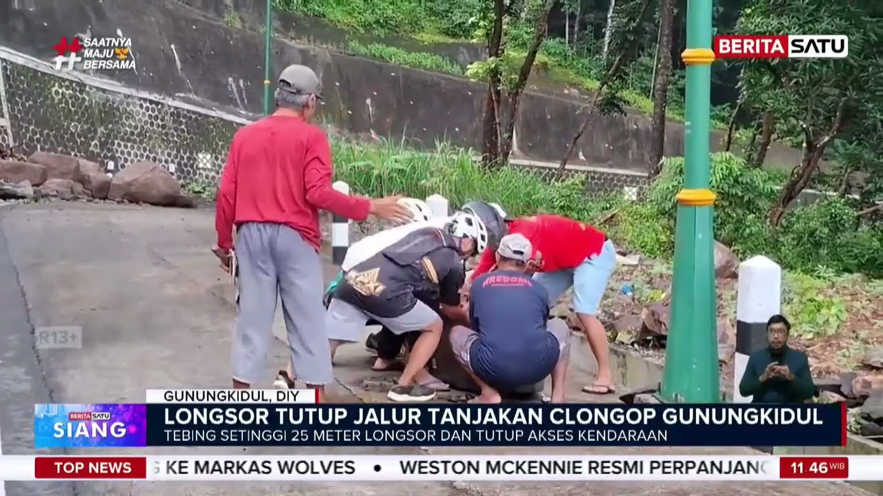 Longsor Tebing 25 Meter di Clongop Putus Akses Utama Gunungkidul-Klaten #beritasatu