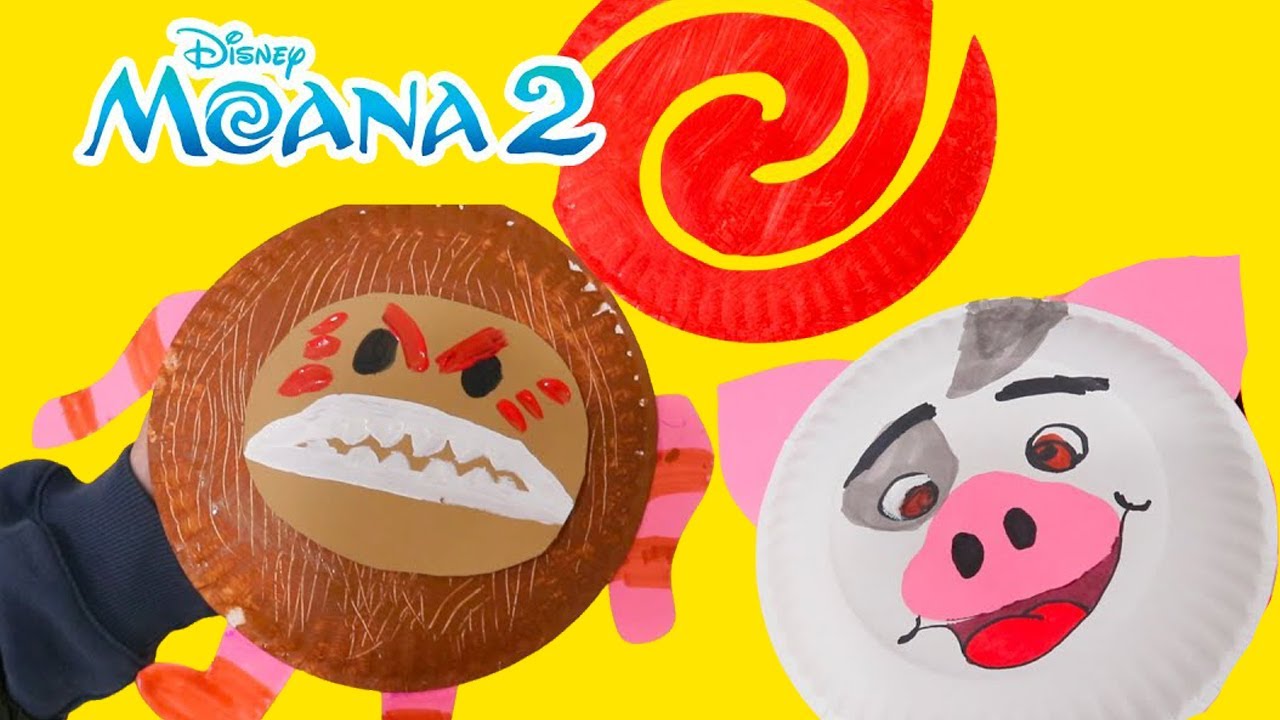 Moana 2 Movie DIY Paper Plate Crafts for Kids | Fun Family Activities