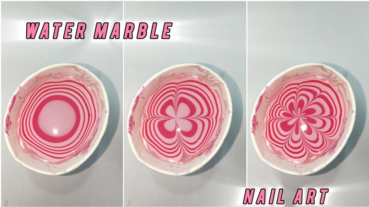 Простой и милый дизайн ногтей || Маникюр с эффектом водного мрамора в домашних условиях || Пошаго...