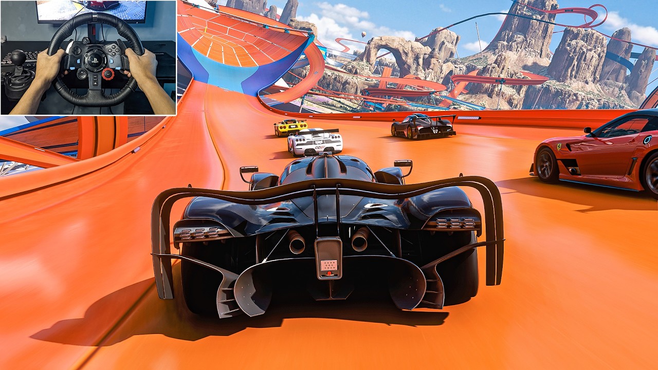 Aston Martin Valkyrie AMR PRO VS UNBEATABLE Hot Wheels Hypercars! | Forza Horizon 5 Stering Wheel 
