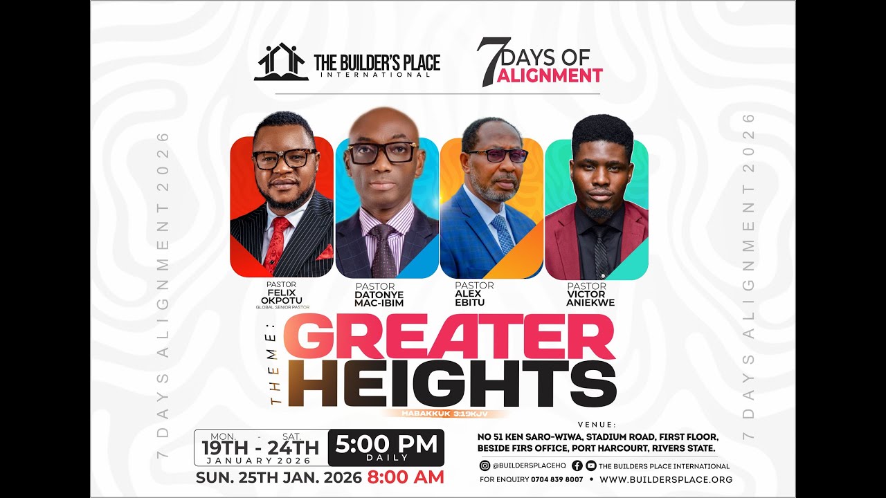 DAY 4 || 7 DAYS OF ALIGNMENT || THE BUILDERS PLACE INT'L
