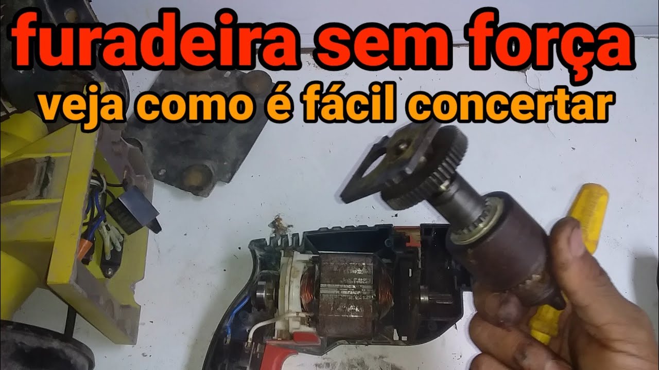furadeira sem força, furadeira perdeu a força, furadeira fraca,