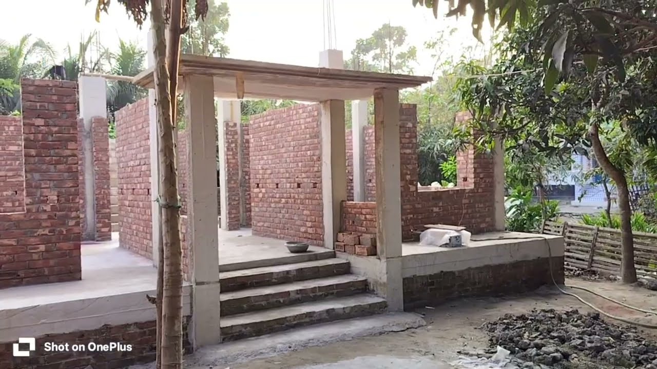 কম খরচে তিন রুম একতলা বাড়ি। 