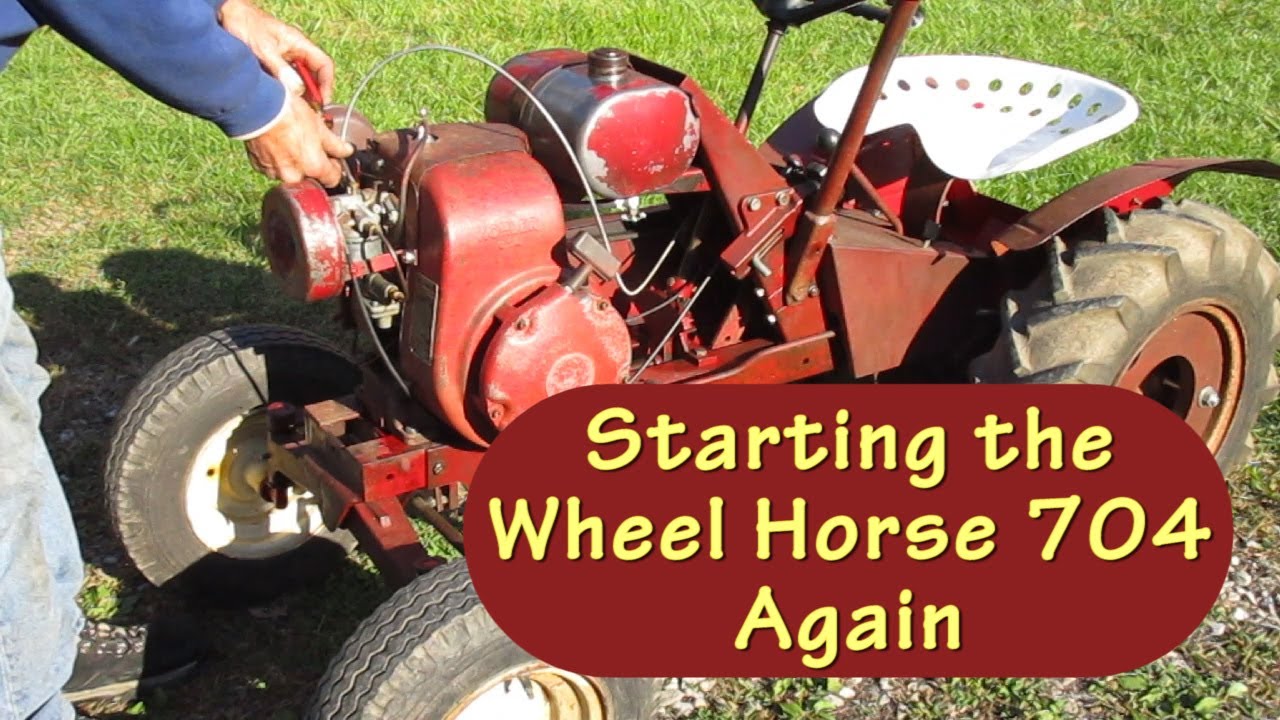 Запуск Wheel Horse 704 после установки подшипниковой пластины Kohler