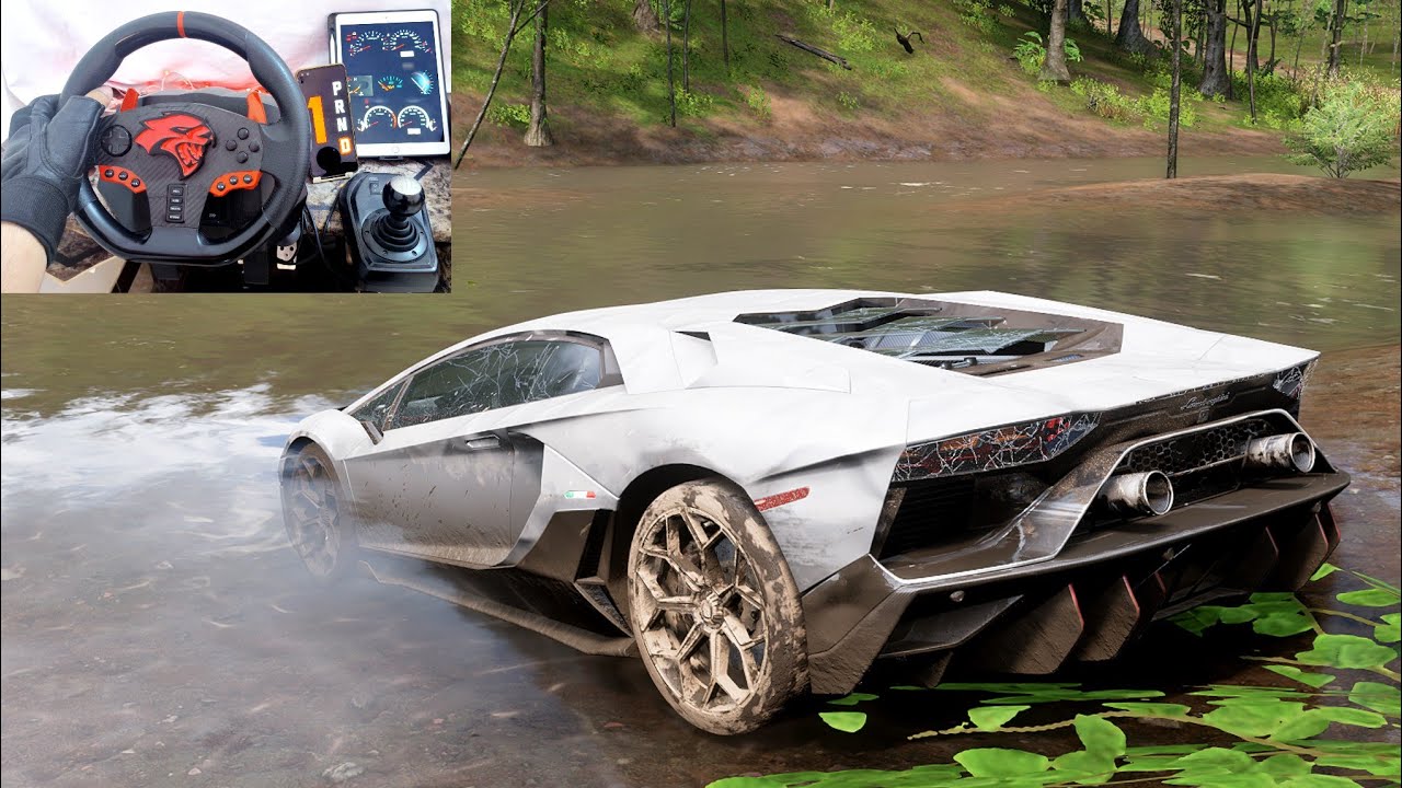 Rebuilding Lamborghini Aventador | Forza Horizon 5 (Steering Wheel Gameplay)