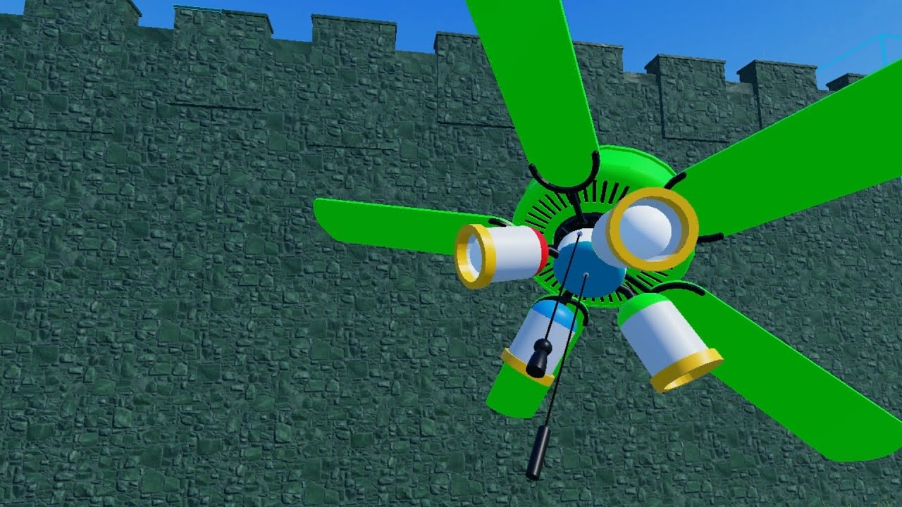 Red, Yellow, Green Ceiling Fan