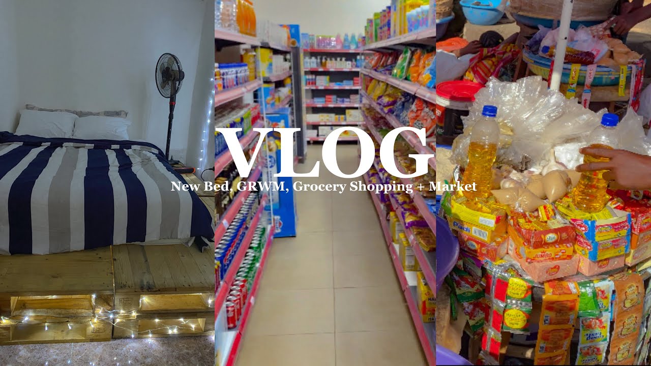 Living Alone Diaries | New Bed Set Up, GRWM, Grocery Shopping + Market | Sierra Leone Vlog
