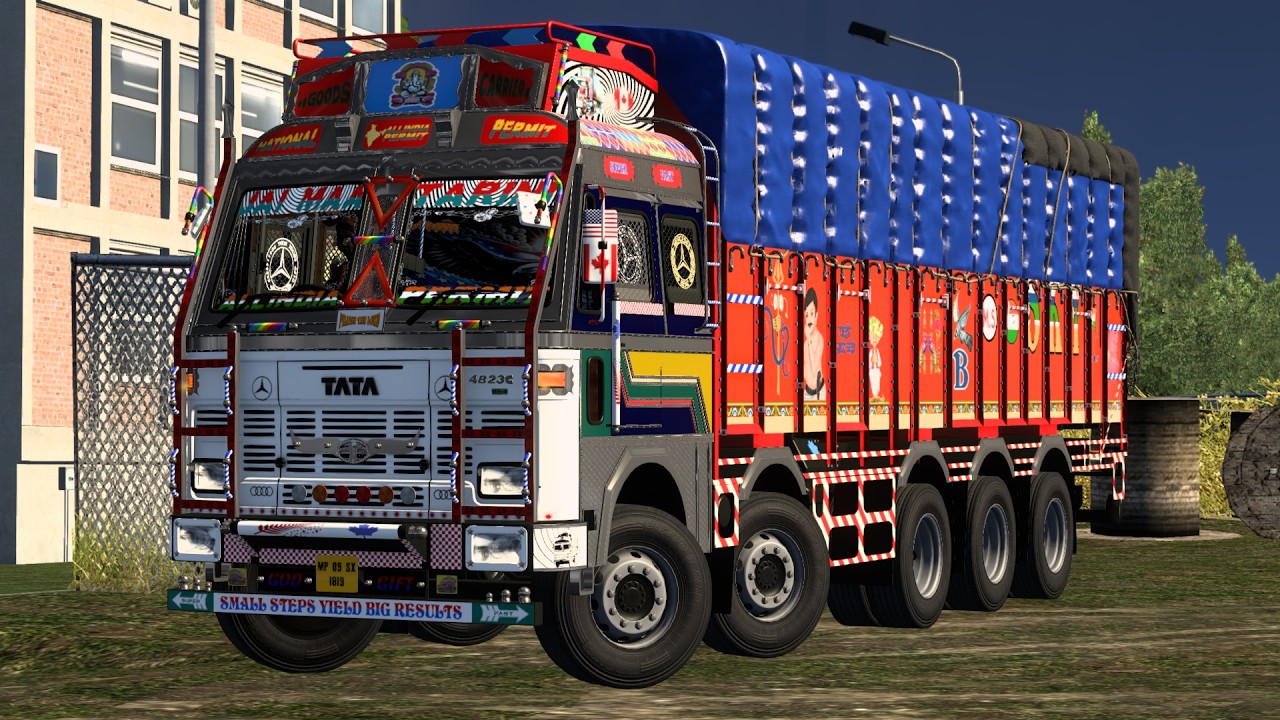 NEW JOURNEY WITH TATA 4823C INDIAN TRUCK DRIVING ETS2 LIVE STEERING WHEEL GAMEPLAY #shortslive