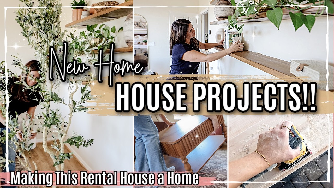 NEW HOUSE PROJECTS That Are Actually EASY :: DIY FLOATING SHELVES, NEW FURNITURE + DECORATING