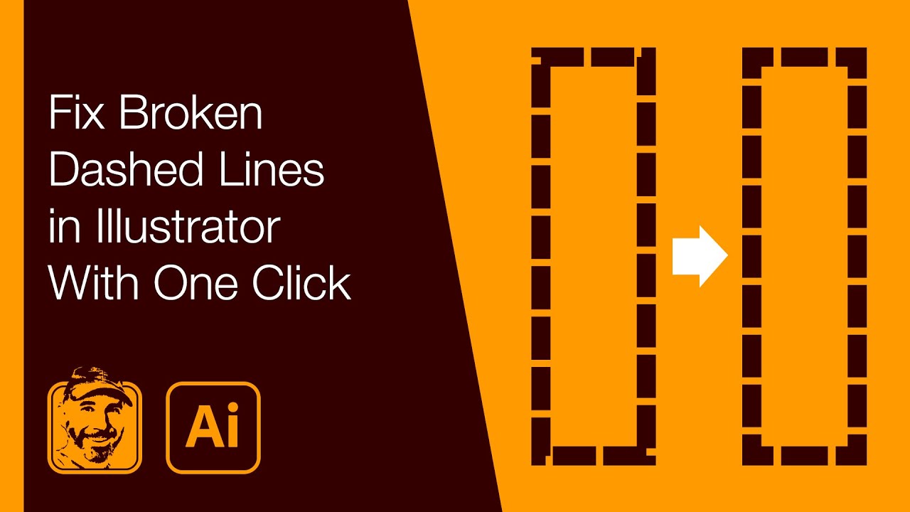 Fix Broken Dashed Lines in Illustrator With One Click