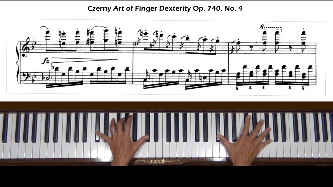 Czerny Art of Finger Dexterity Op. 740, No. 4 Piano Tutorial