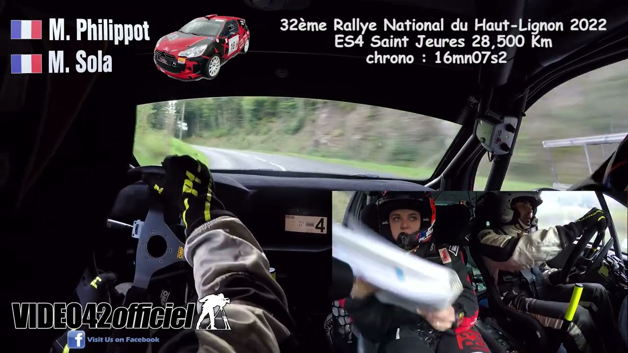 Rallye Haut-Lignon 2022 caméra embarquée Philippot Sola par video42