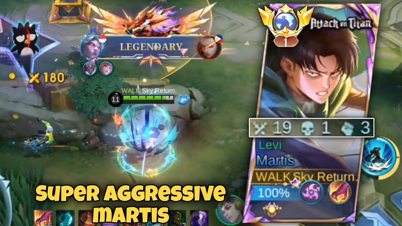 TOP GLOBAL MARTIS PERFECT & SUPER AGGRESSIVE GAMEPLAY!!🔥 ( BEST BUILD 2024 ) MLBB