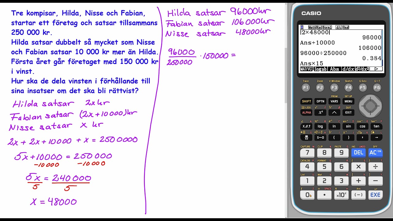 Matematik 5000+ 1c Uppgift 1484 för reviderad ämnesplan 2021