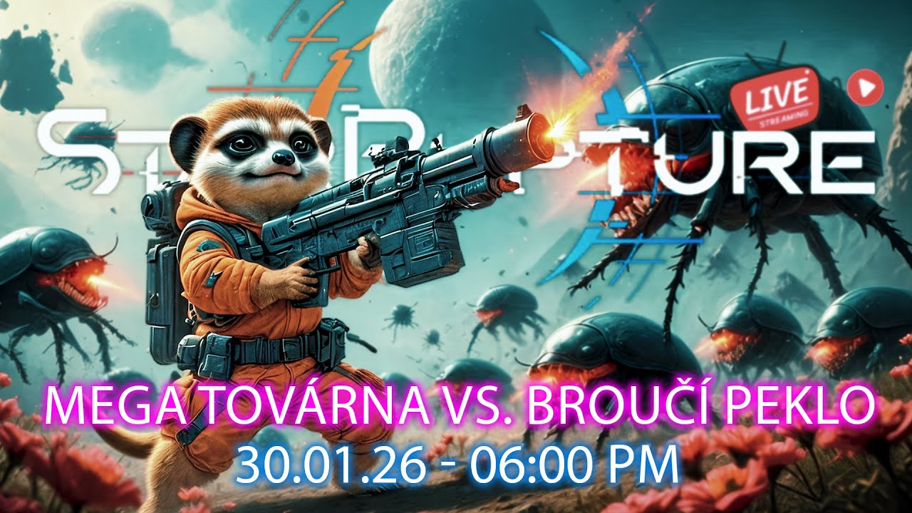 🔴STARRUPTURE: MEGA TOVÁRNA, ENDGAME BLUEPRINTY A AUTOMASAKR BROUKŮ!🤭 !DONO !MERCH !SMARTY