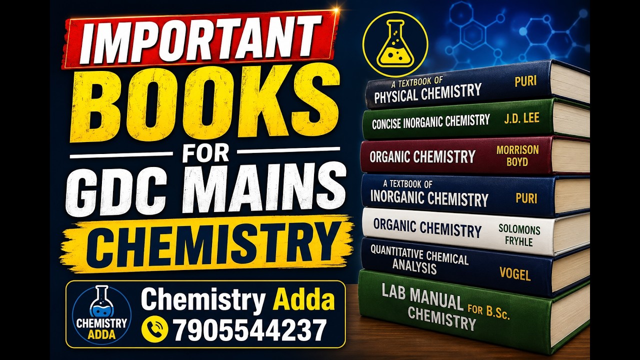 Important books for preparation of GDC Mains Assistant Professor Chemistry 