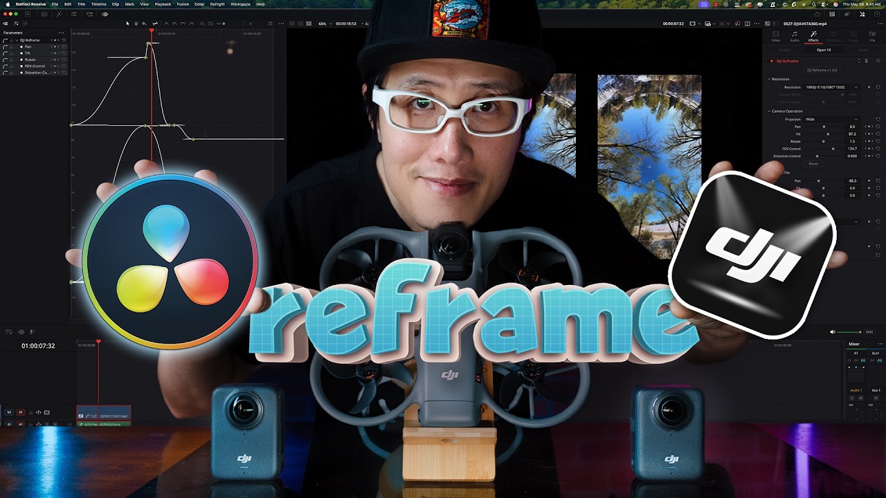 DJI Reframe в DaVinci Resolve: профессиональный рабочий процесс в 8K для OSMO 360 и Avata 360