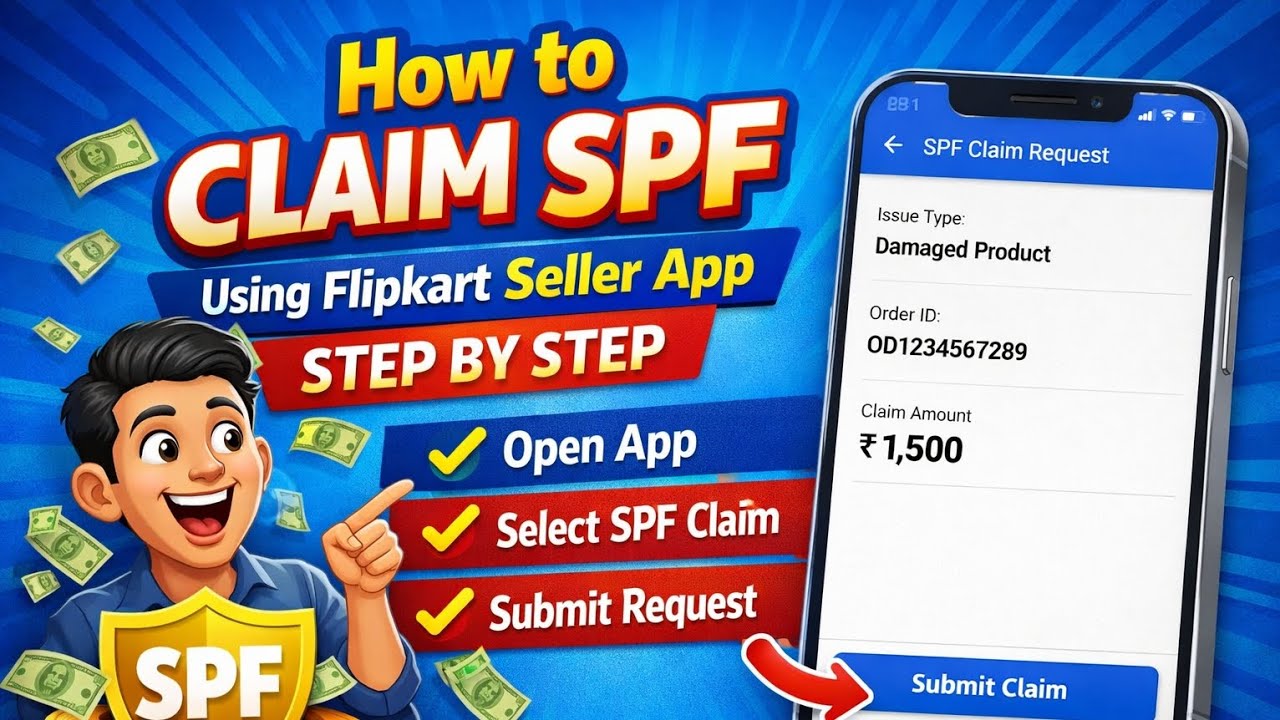 How to claim SPF using flipkart seller app step by step 