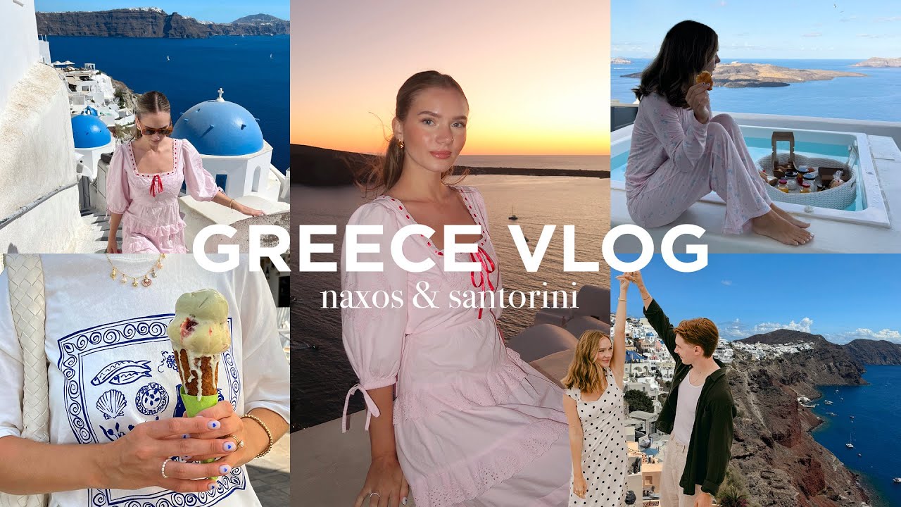 GREECE VLOG ❥ NAXOS & SANTORINI *wine tour, oia, greek food & more!*