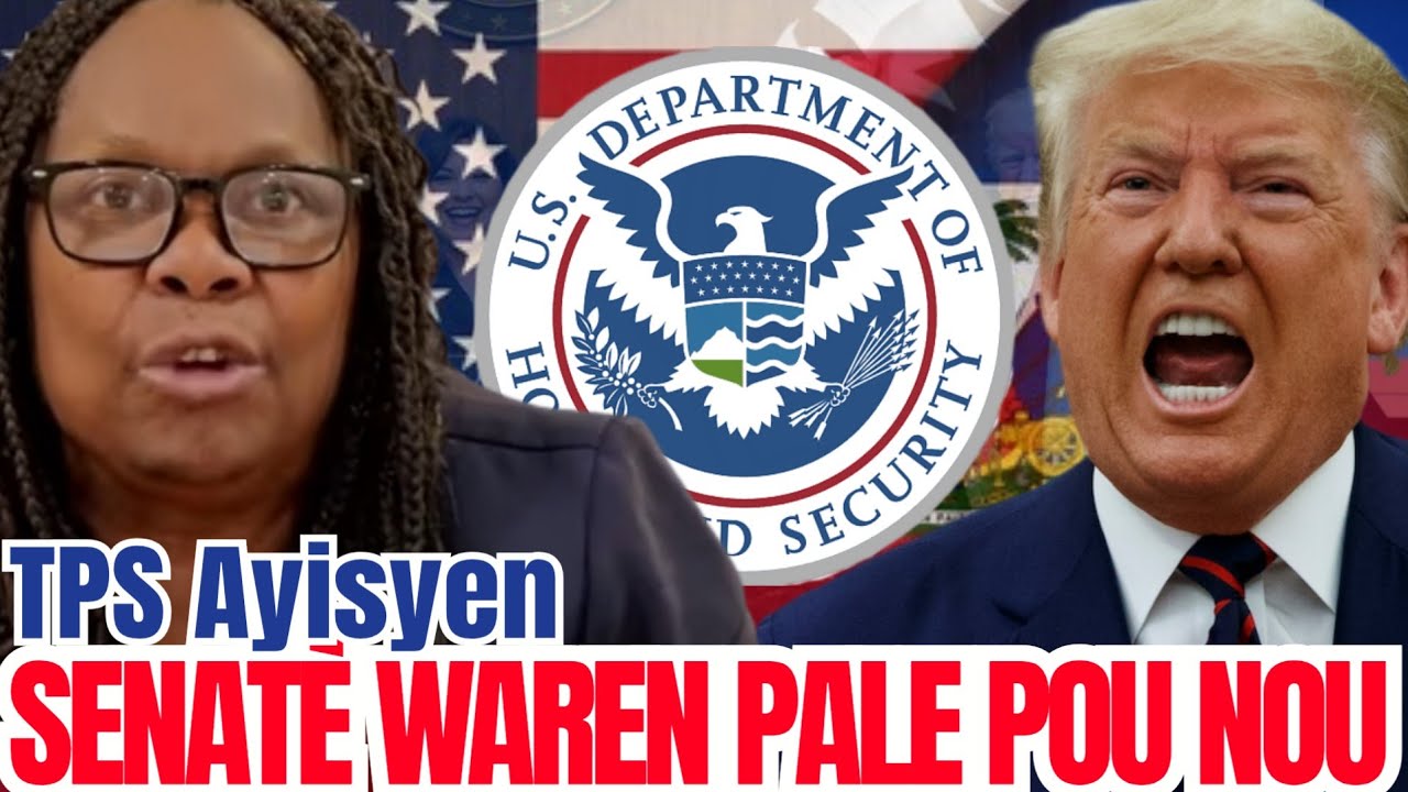 Bon Nouvel TPS Ayisyen: Senate Elisabeth Waren Pote TPS devan Officiel Konsene Yo. Ann Tande