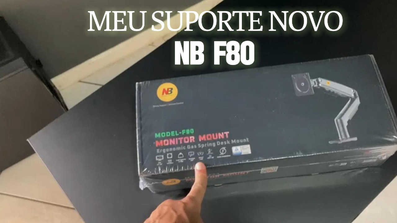 Instalei um suporte articulado NB F80 no meu monitor | Upgrade no setup