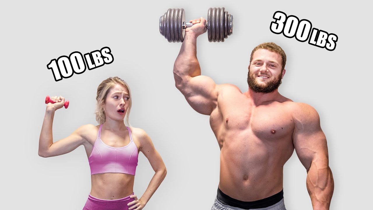 Сможет ли девушка весом 100 фунтов выдержать ТРЕНИРОВКУ БОДИБИЛДЕРА?