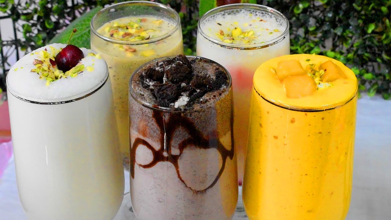 5 Easy Milkshake Recipes Restaurant Style by Lively Cooking | Summer Drinks Recipes