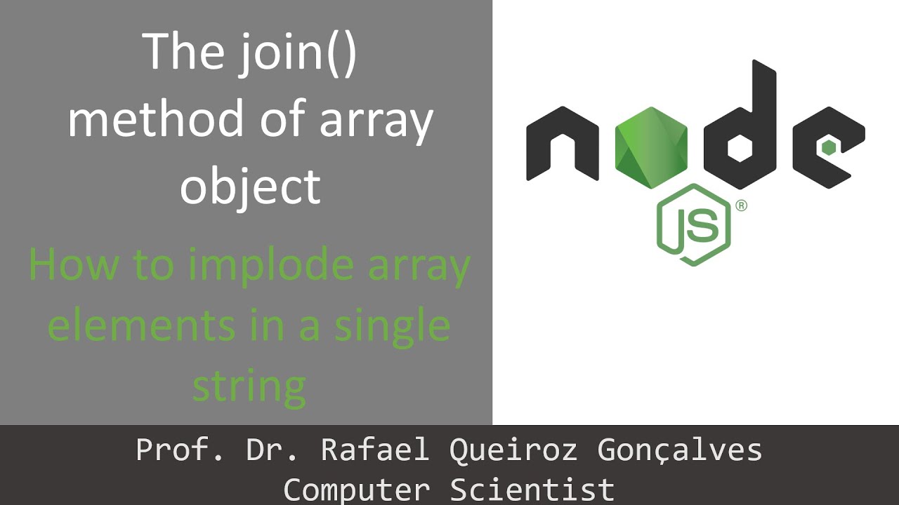 JS .join(): How to implode an array into a string.