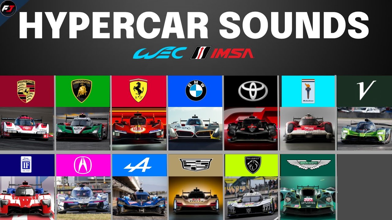 Every Engine SOUND of each WEC and IMSA Hypercar