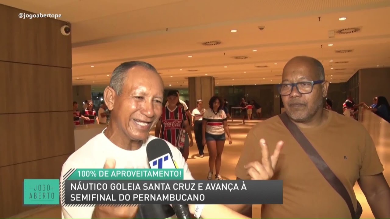 Náutico goleia Santa Cruz e avança à semifinal do Pernambucano