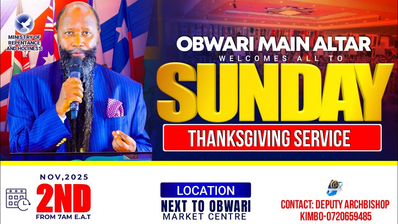OBWARI MAIN ALTAR SUNDAY THANKSGIVING SERVICE NOVEMBER 2ND, 2025