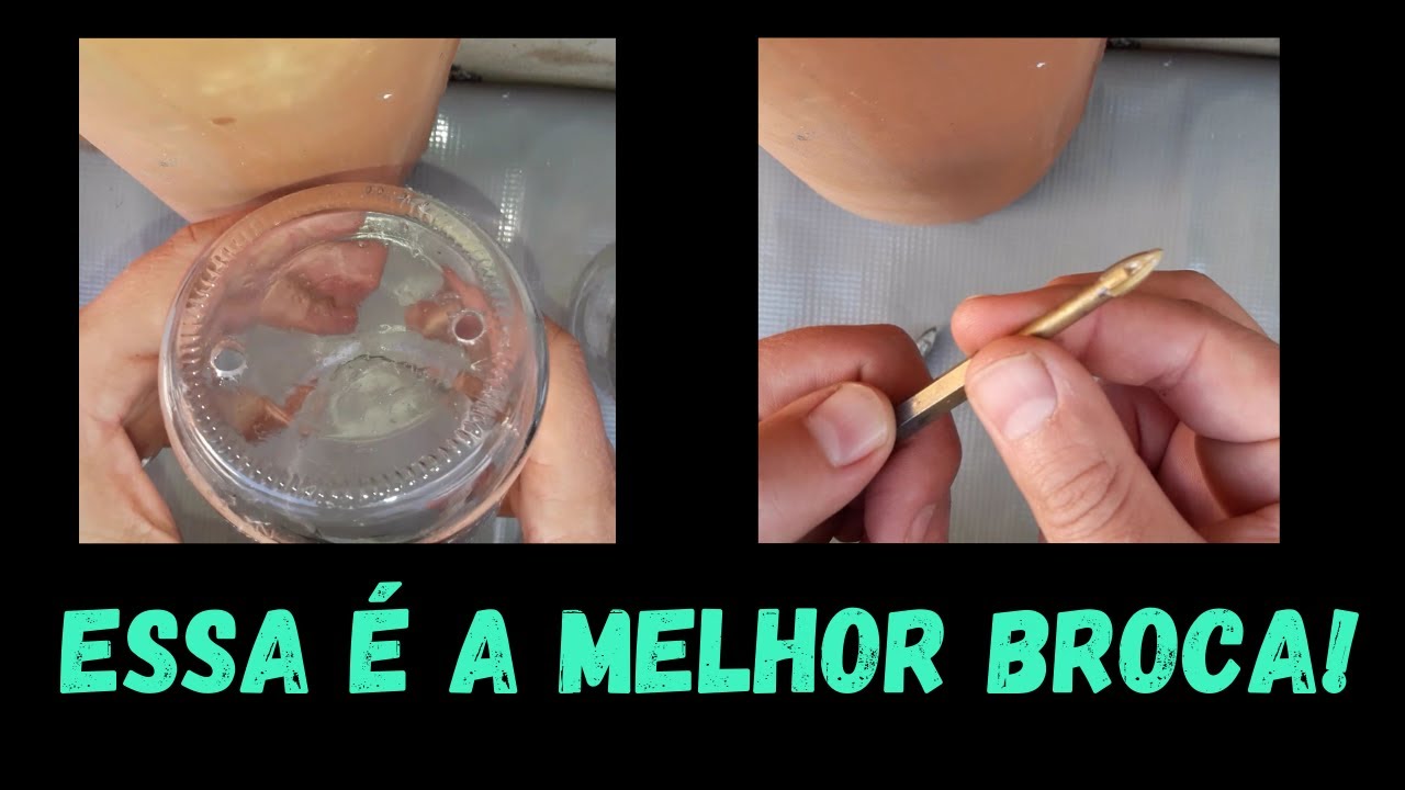 VASO DE VIDRO??? Como Furar um Recipiente de Vidro para plantar