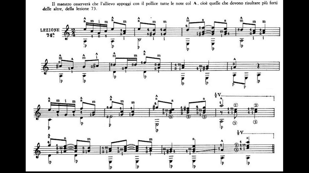 Julio Sagreras - Le prime lezioni di chitarra - Audiolezione 74