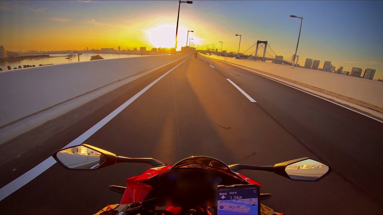 CBR250RR MC51 MORIWAKI exhaust 【首都高周回　芝浦PA→C1内回→6号向島線下り→9号深島線下り→湾岸線西行→11号台場線上り→芝浦PA】
