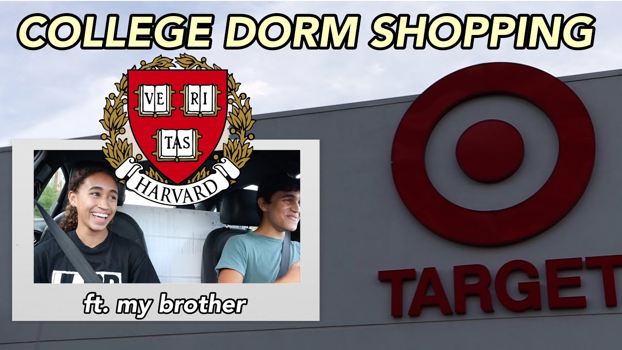 College Dorm Shopping for HARVARD (ft. my brother)