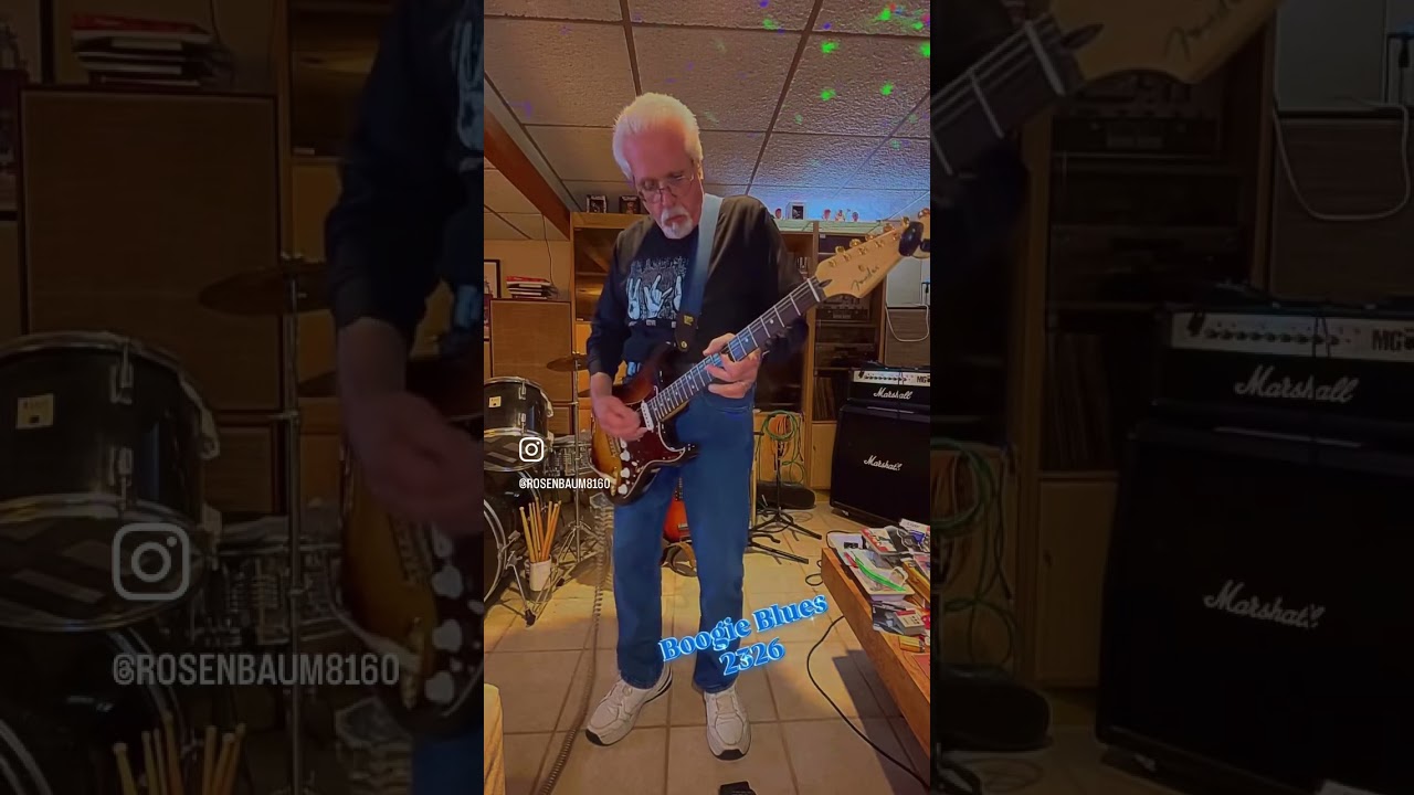 Boogie Blues Jam. 2326 #bluesimprov #fenderstrat #marshall #bluesmusic ✌🏼❤️🎸  