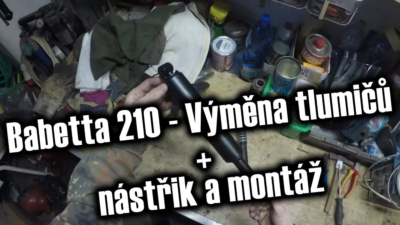 Babetta 210 - Výměna tlumičů ( původně z Fichtla) + nástřik a montáž