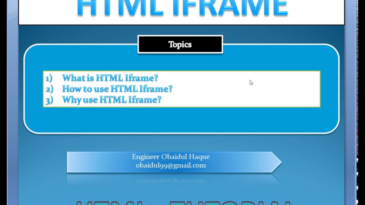 HTML Iframe tutorial, bangla tutorial