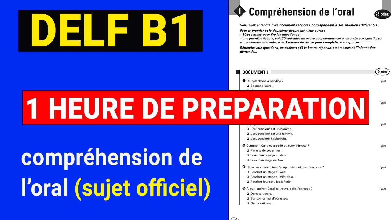 DELF B1 - Compréhension de l'oral 1heure | French listening practice DELF B1