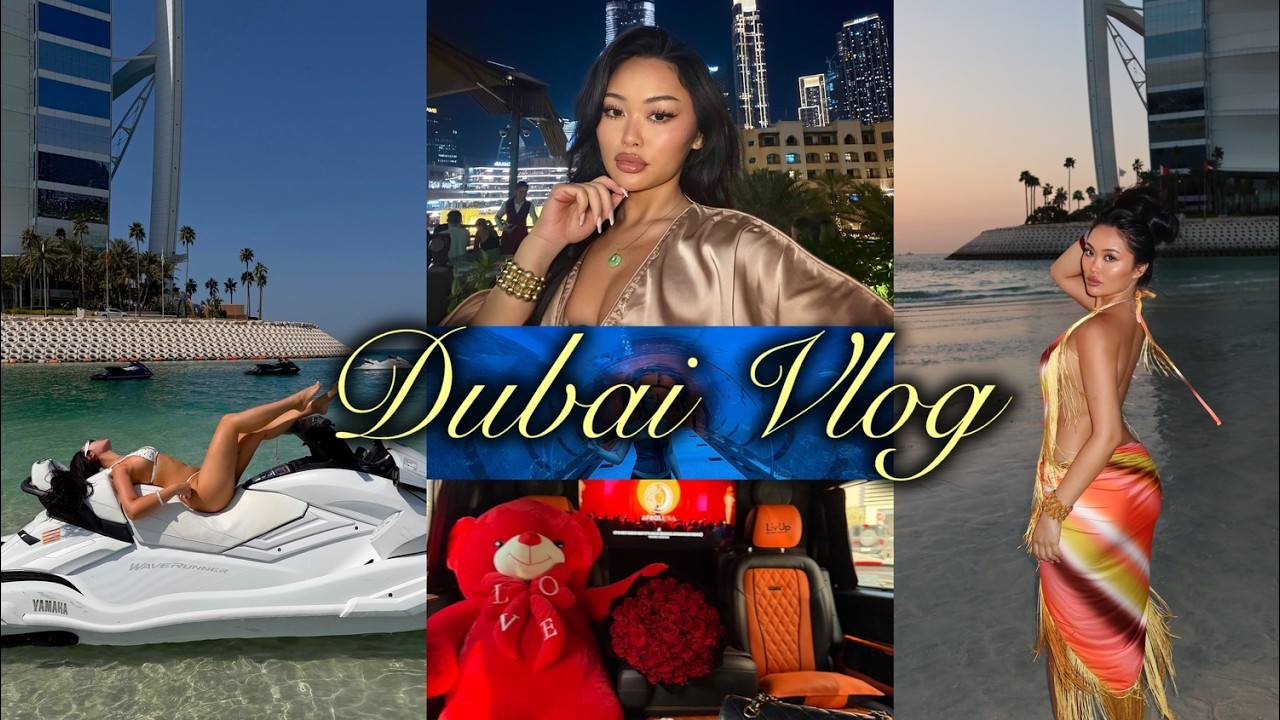DUBAI VLOG| Outfits, Beach Clubs, Desert, Yacht Day, Global Village, Aquarium, Good Food
