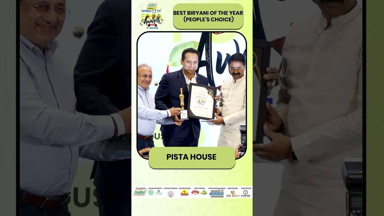 Pista House Wins Best Biryani Award | People's Choice | Hybiz Food Awards 2026