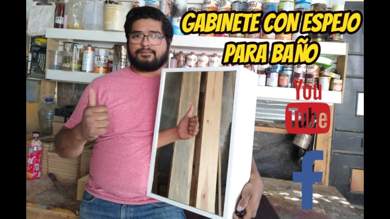 COMO HACER GABINETE O BOTIQUÍN CON ESPEJO PARA BAÑO  / HOW TO MAKE A BATHROOM CABINET WITH MIRROR