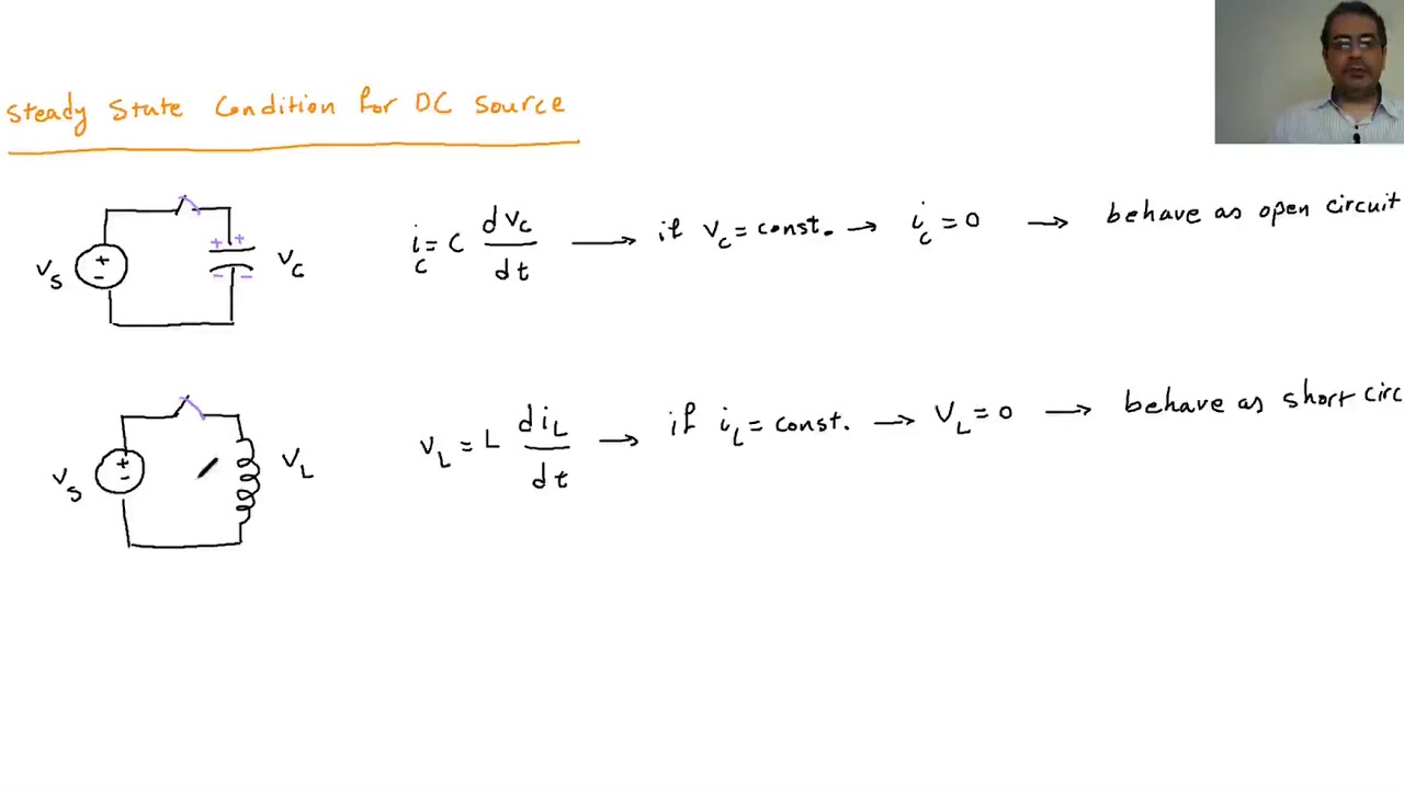 21: Steady State Analysis for DC Source (Engineering Circuit)